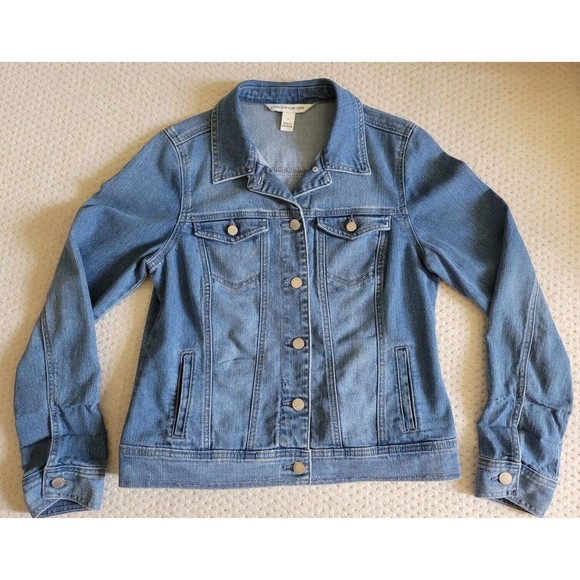 Jones New York Jeans Medium Wash Stretch Denim Jean Jacket Size S - Picture 1 of 5